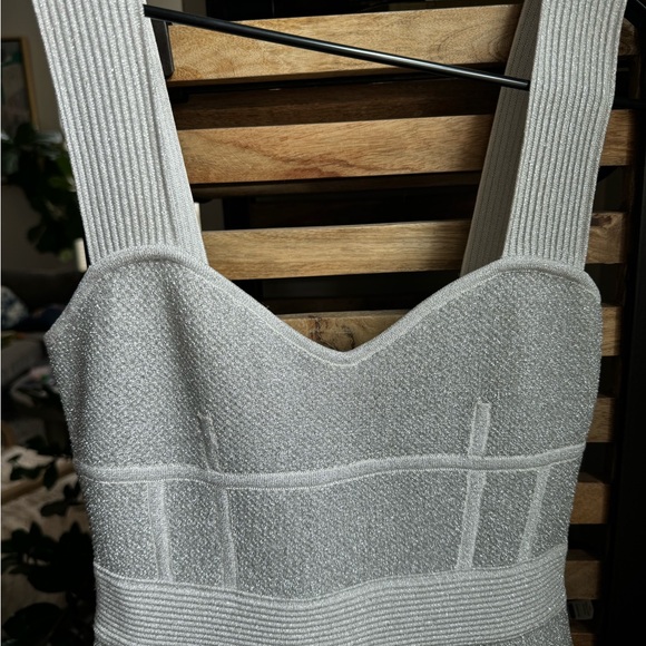 Hérve Léger Metallic Bandage Maxi Dress, Size S - Picture 5 of 8